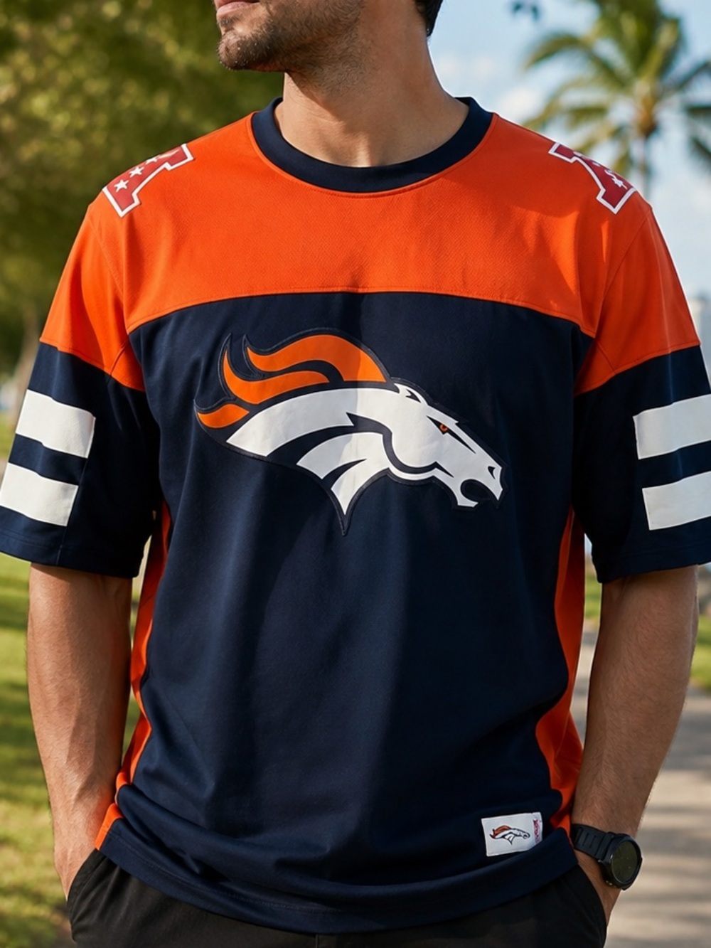 Denver Broncos Navy and Orange Team Jersey